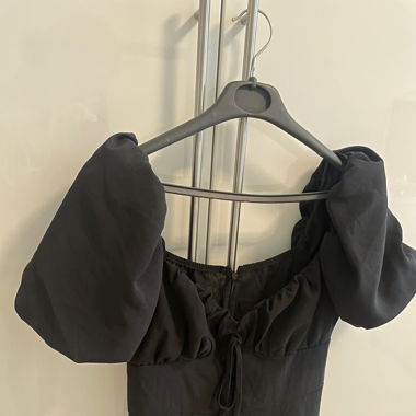 Schwarzes Midi Sommerkleid 