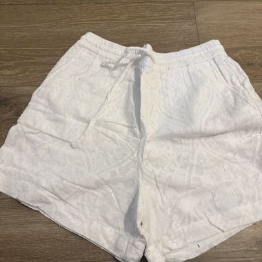 Short blanc en tissu