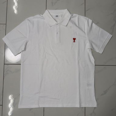 Ami Paris White Polo Shirt