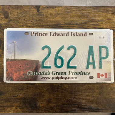 Autoschild, Prince Edward Island 262 AP - Kanada 
