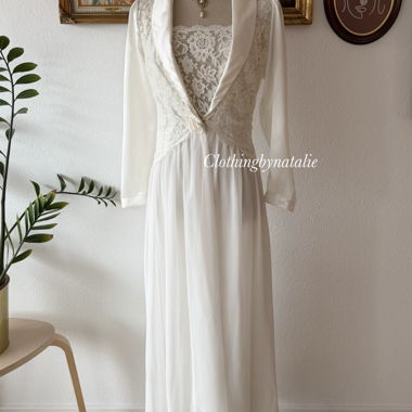 Ensemble maxi en satin de mariée Victoria’s Secret Taille S