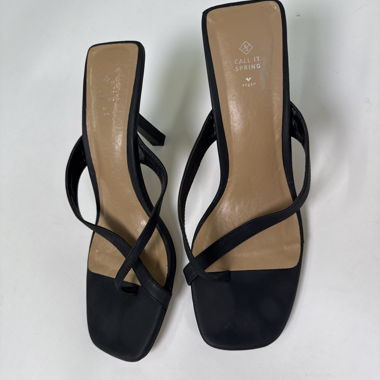 Black heeled mules