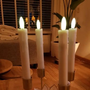 4 Stk. LED Stabkerzen