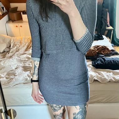 Abito rigato blu di Topshop taglia 38 (petite)