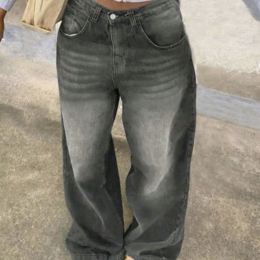 Jeans grigio ampio