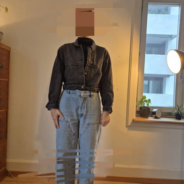 Veste en jean noire