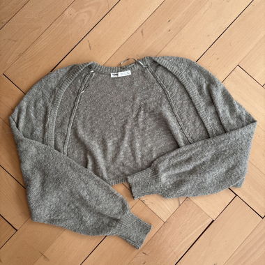 Veste en maille grise