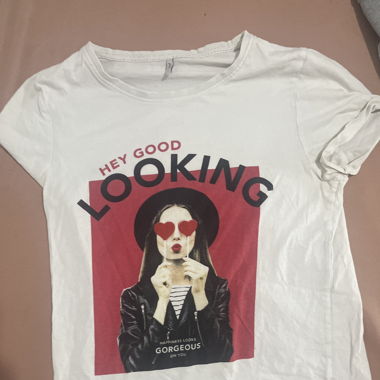T-shirt S rouge et blanc 