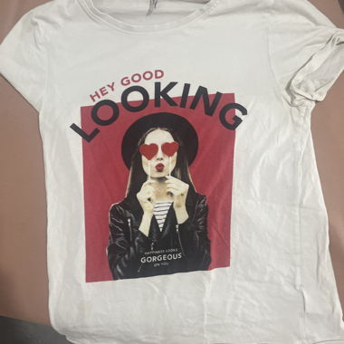 T-shirt S rouge et blanc 