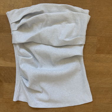 Top a fascia bianco a coste