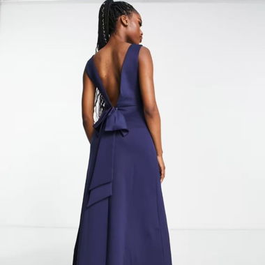 Maxikleid Marineblau TFNC mit Schleife