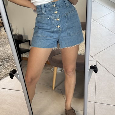 Short di jeans vita alta BA&SH