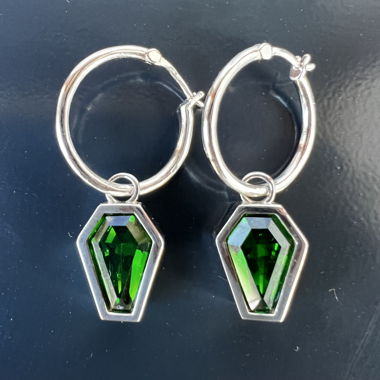 Earrings / Silver Hoops / Goth