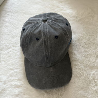 Grey and blue Paris hat