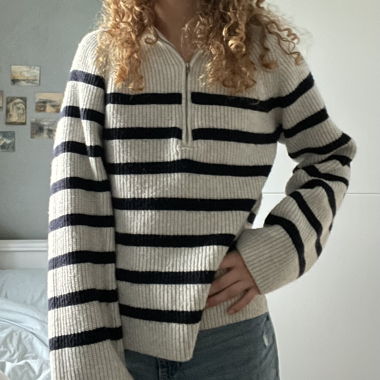 Striped knit sweater