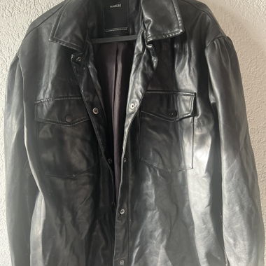 Black jacket (leather look)
