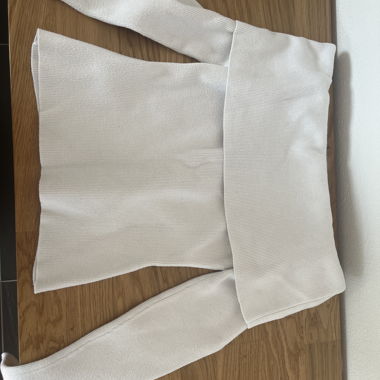 Top Bianco a Maniche Lunghe