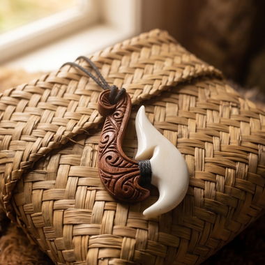 Halskette Māori Hei Matau – handgemacht 