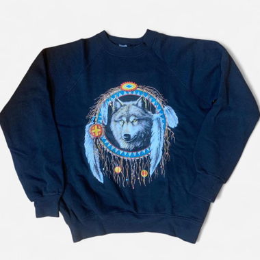 Pull vintage loup