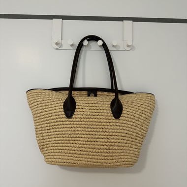 Mango Korbtasche/Strandtasche mit braunen Details