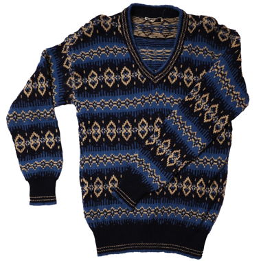 Vintage Crazy Pattern V-Neck