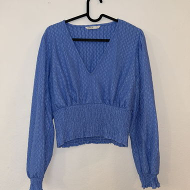 Blaue Bluse