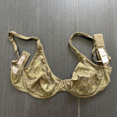 Olive lace underwire bra