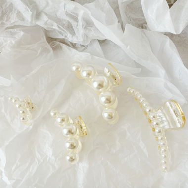 Faux Pearl Haarklammer Set - 4