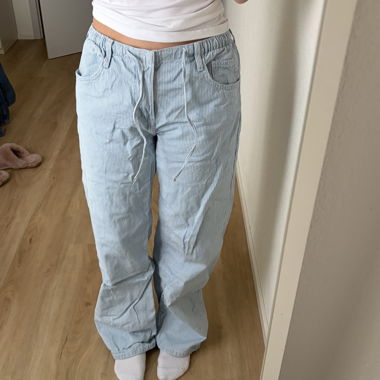 Blue Striped Pants