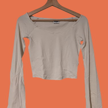 Urban Classics Top a manica lunga spalle scoperte
