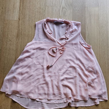 Top blouse saumon