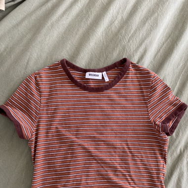 cute cropped shirt from weekday