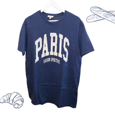 oversized blue graphic t-shirt