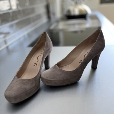 Light Grey Platform Pumps by Unisa