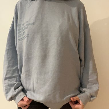 Hoodie con stampa sul retro