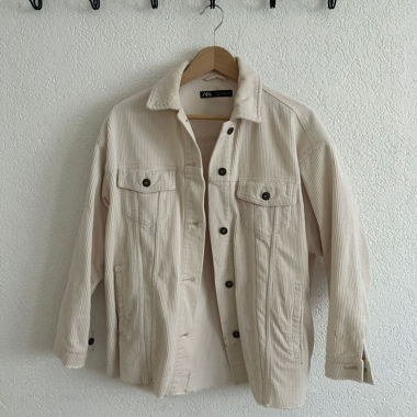 Giacca in velluto a coste beige