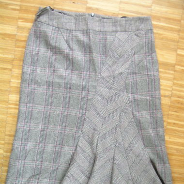 Wollrock, grau kariert 40