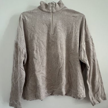 Beige Zip Sweater