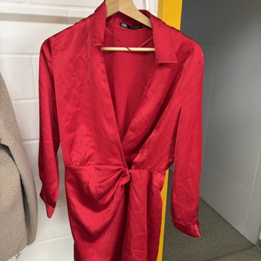 Red Satin Dress