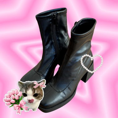 Black Heeled Ankle Boots