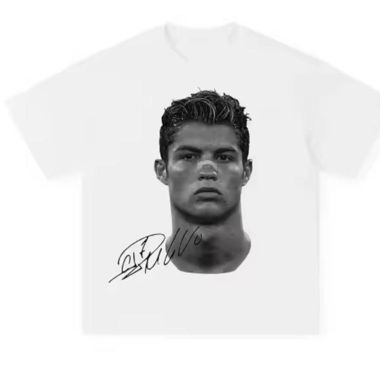 Y2k Ronaldo White Portugal Soccer Tshirt
