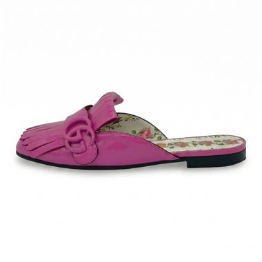 Gucci GG Marmont Fringed Flat  Mule EU 35.5 Pink