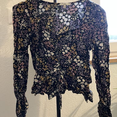 Floral Long-Sleeve Blouse