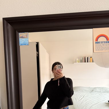 MONKI BLACK KNIT CROPPED SWEATER
