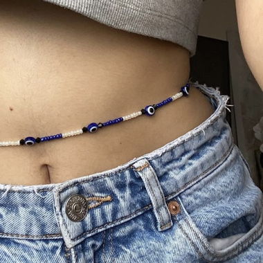 Pearl Belly Chain Eye - Personalizable
