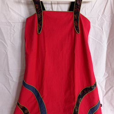 Red Floral Print Strap Dress