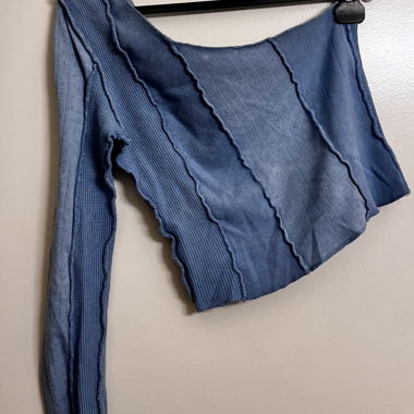 Haut tricoté pour femme bleu