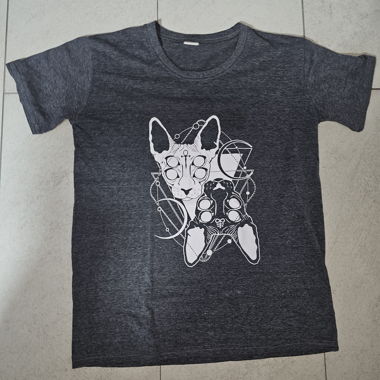 Graues Grafik-T-Shirt