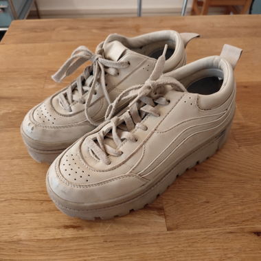 White platform shoes