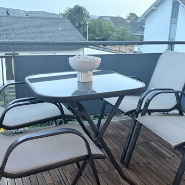 Tavolo da balcone/giardino con 4 sedie